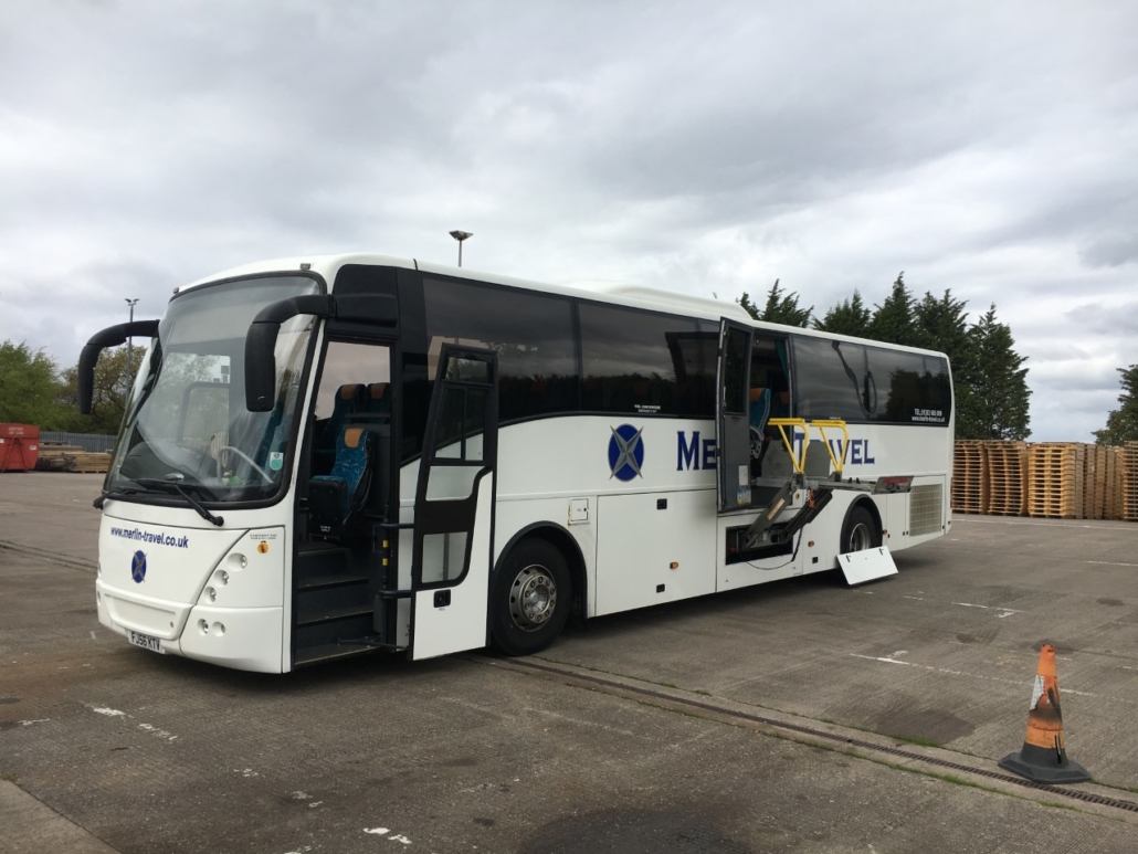 Dunfermline coach hire, Minibus hire, Dunfermline, Fife Merlin Travel
